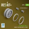 ResKit Models Merkava Mk.4 rubber-tyred road wheels (12 pairs) (3D Printed) for Meng / Hobby Boss - gumibetétes futógörgők, 12 pár, Meng / HobbyBoss makettekhez