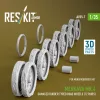 ResKit Models Merkava Mk.4 – sérült gumibetétes futógörgők, 12 pár, Meng / HobbyBoss makettekhez
