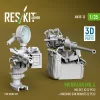 ResKit Models Merkava Mk.4 – géppuskakészlet, V.2, 2 db géppuska + 2 db géppuskatartó