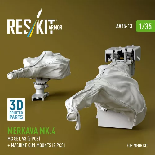 ResKit Models Merkava Mk.4 – géppuskakészlet, V.3, 2 db géppuska + 2 db géppuskatartó