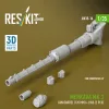 ResKit Models Merkava Mk.3 gun barrel (120 mm) + LWS (2 pcs) for HobbyBoss Kit (3D Printed) - 120 mm-es lövegcső LWS érzékelőkkel