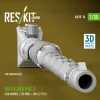 ResKit Models Merkava Mk.3 gun barrel (120 mm) + LWS (2 pcs) for HobbyBoss Kit (3D Printed) - 120 mm-es lövegcső LWS érzékelőkkel