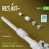 ResKit Models Merkava Mk.3 gun barrel (120 mm) + LWS (2 pcs) for HobbyBoss Kit (3D Printed) - 120 mm-es lövegcső LWS érzékelőkkel