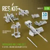 ResKit Models Merkava Mk.3 – géppuskakészlet, V1, 3 db géppuska + 3 db géppuskatartó, Meng / HobbyBoss maketthez