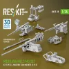 ResKit Models Merkava Mk.3 – géppuskakészlet, V2, 3 db géppuska + 3 db géppuskatartó, Meng / HobbyBoss maketthez