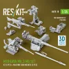 ResKit Models Merkava Mk.3 – géppuskakészlet, V2, 3 db géppuska + 3 db géppuskatartó, Meng / HobbyBoss maketthez