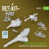 ResKit Models Merkava Mk.3 – géppuskakészlet, burkolattal, 3 db géppuska + 3 db géppuskatartó, Meng / HobbyBoss maketthez