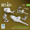 ResKit Models Merkava Mk.3 – géppuskakészlet, burkolattal, 3 db géppuska + 3 db géppuskatartó, Meng / HobbyBoss maketthez