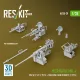 ResKit Models Merkava Mk.4 – géppuskakészlet, V.2, 2 db géppuska + 2 db géppuskatartó