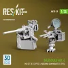 ResKit Models Merkava Mk.4 – géppuskakészlet, V.2, 2 db géppuska + 2 db géppuskatartó