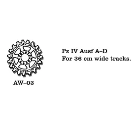  Friulmodel Tracks for Pz IV (A-D) - Pz IV Ausf.A–D – fém kerékkészlet
