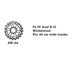   Friulmodel Tracks for Pz IV (E-G) / Wirbelwind - Pz IV Ausf.E–G / Wirbelwind – fém kerékkészlet