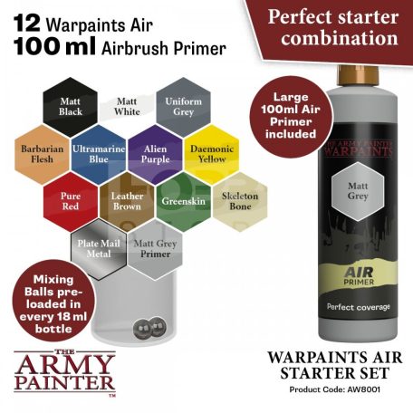 The Army Painter - WARPAINTS AIR STARTER SET- festékszett AW8001P
