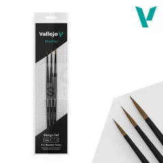   Vallejo - Pro Modeler – Design Set - Natural Hair (0, 1 & 2) - ecsetkészlet B01991