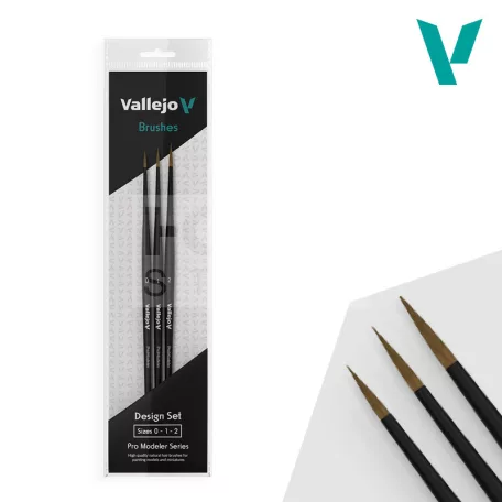Vallejo - Pro Modeler – Design Set - Natural Hair (0, 1 & 2) - ecsetkészlet B01991