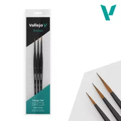   Vallejo - Brush Set - Design Set - Synthetic (0, 1 & 2) - ecsetkészlet B02991