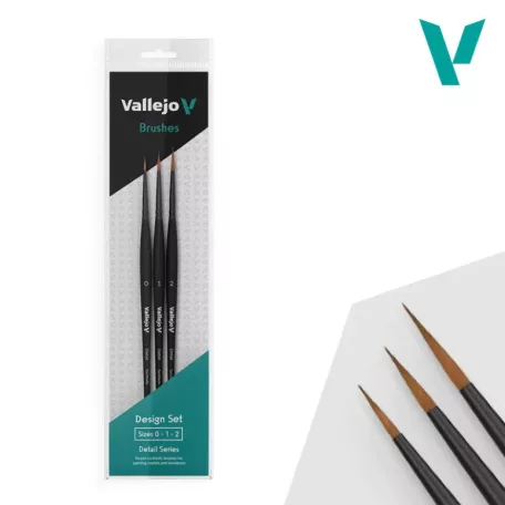 Vallejo - Brush Set - Design Set - Synthetic (0, 1 & 2) - ecsetkészlet B02991
