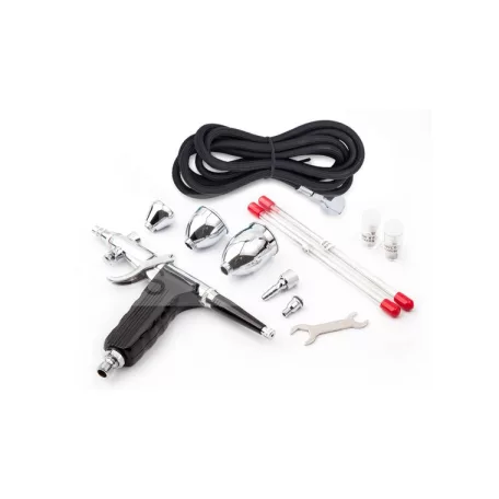 FENGDA BD-116C Szórópisztoly készlet (Trigger Airbrush Gun Set) 0.3-0.5-0.8-as dűznivel-tűvel és légkábellel BD-116C