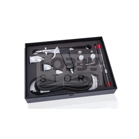 FENGDA BD-116C Szórópisztoly készlet (Trigger Airbrush Gun Set) 0.3-0.5-0.8-as dűznivel-tűvel és légkábellel BD-116C
