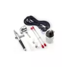 FENGDA BD-134K Szórópisztoly készlet (Airbrush Gun Set) 0.2-0.3-0.5-ös dűznivel-tűvel és légkábellel BD-134K