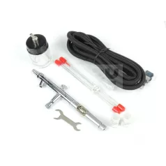   FENGDA BD-182K Szórópisztoly készlet (Airbrush Gun Set) 0.3-0.5-0.8-as dűznivel-tűvel és légkábellel BD-182K