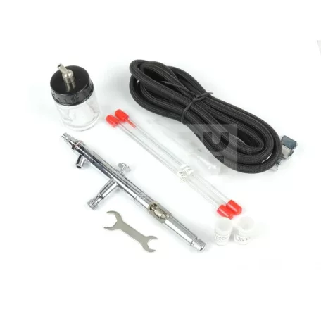 FENGDA BD-182K Szórópisztoly készlet (Airbrush Gun Set) 0.3-0.5-0.8-as dűznivel-tűvel és légkábellel BD-182K
