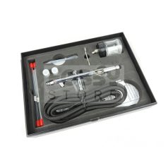   FENGDA BD-182K Szórópisztoly készlet (Airbrush Gun Set) 0.3-0.5-0.8-as dűznivel-tűvel és légkábellel BD-182K