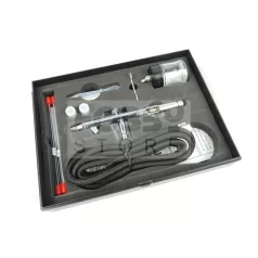   FENGDA BD-182K Szórópisztoly készlet (Airbrush Gun Set) 0.3-0.5-0.8-as dűznivel-tűvel és légkábellel BD-182K
