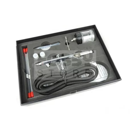 FENGDA BD-182K Szórópisztoly készlet (Airbrush Gun Set) 0.3-0.5-0.8-as dűznivel-tűvel és légkábellel BD-182K