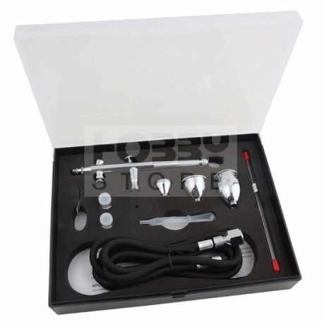 FENGDA BD-186K Szórópisztoly készlet (Airbrush Gun Set) 0.2-0.3-0.5-öss dűznivel-tűvel és légkábellel BD-186K