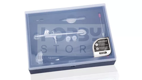 FENGDA BD-207K Szórópisztoly készlet (Airbrush Gun Set) 0.2-0.3-0.5-ös dűznivel-tűvel és légkábellel BD-207K