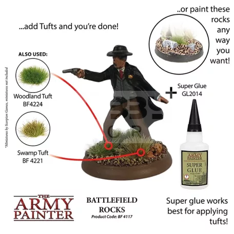 The Army Painter Basing: Battlefield Rocks (apró kövek) BF4117