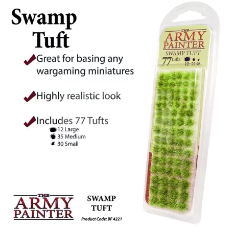 The Army Painter Realisztikus SWAMP TUFT- mocsári zöld színű fűcsomók diorámához 77 darab BF4221