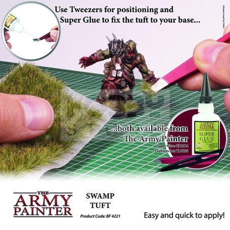 The Army Painter Realisztikus SWAMP TUFT- mocsári zöld színű fűcsomók diorámához 77 darab BF4221