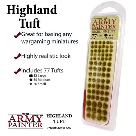 The Army Painter Realisztikus HIGHLAND TUFT- fűcsomók diorámához 77 darab BF4222