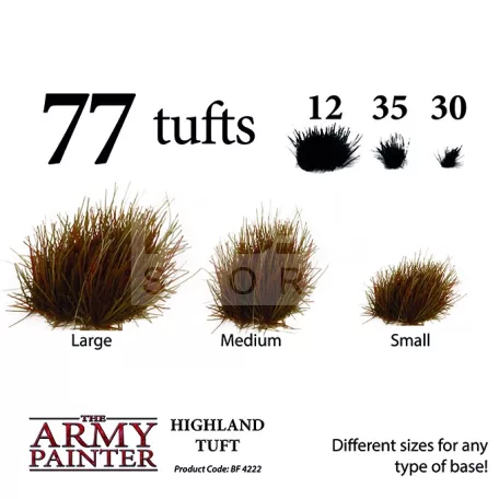 The Army Painter Realisztikus HIGHLAND TUFT- fűcsomók diorámához 77 darab BF4222