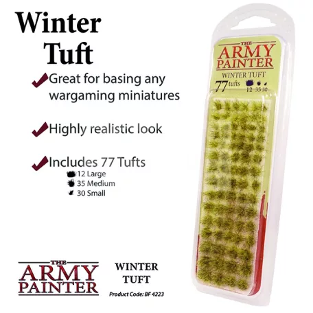The Army Painter Realisztikus WINTER TUFT- téli fűcsomók diorámához 77 darab BF4223