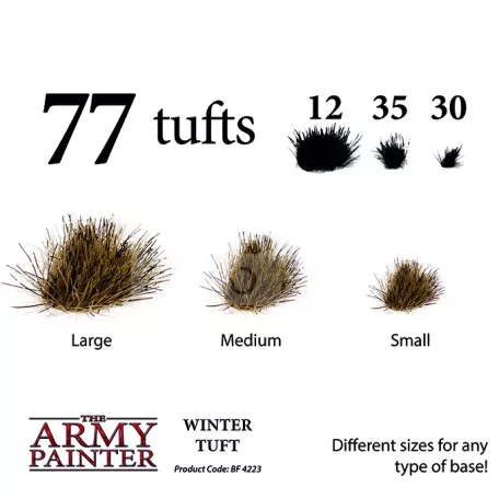 The Army Painter Realisztikus WINTER TUFT- téli fűcsomók diorámához 77 darab BF4223