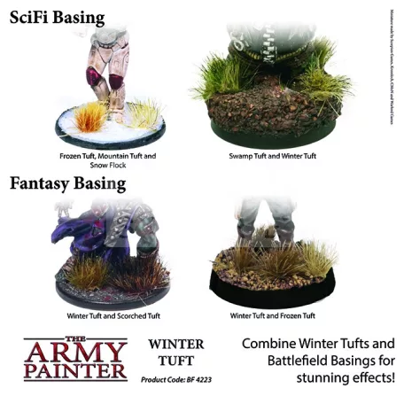 The Army Painter Realisztikus WINTER TUFT- téli fűcsomók diorámához 77 darab BF4223