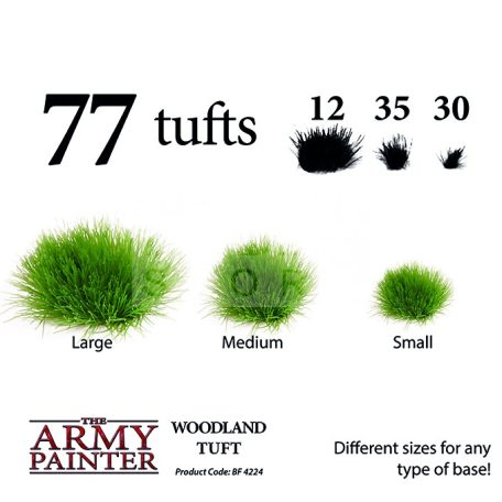 The Army Painter Realisztikus WOODLAND TUFT- erdei fűcsomók diorámához 77 darab BF4224
