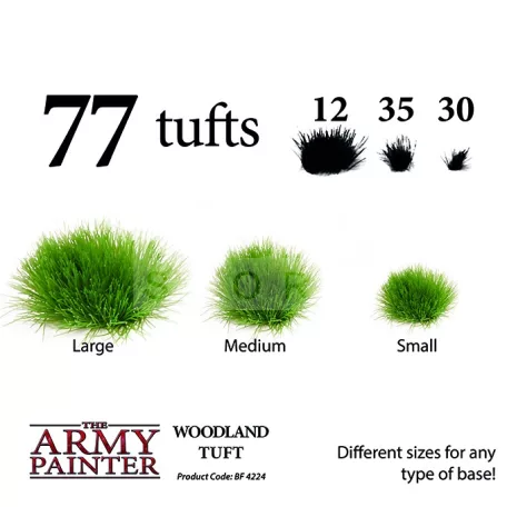 The Army Painter Realisztikus WOODLAND TUFT- erdei fűcsomók diorámához 77 darab BF4224