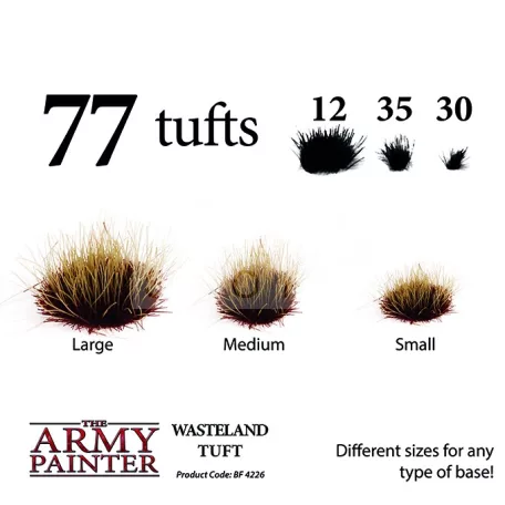 The Army Painter Realisztikus WASTELAND TUFT- fűcsomók diorámához 77 darab BF4226