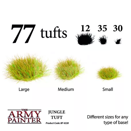 The Army Painter Realisztikus JUNGLE TUFT- fűcsomók diorámához 77 darab BF4228