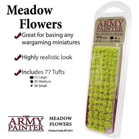 The Army Painter Realisztikus MEADOW FLOWER TUFT- tavaszi virágcsomók diorámához 77 darab BF4231