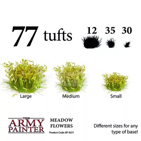 The Army Painter Realisztikus MEADOW FLOWER TUFT- tavaszi virágcsomók diorámához 77 darab BF4231
