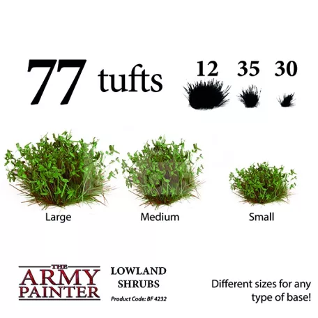 The Army Painter Realisztikus LOWLAND SHRUBS- bokrok diorámához 77 darab BF4232