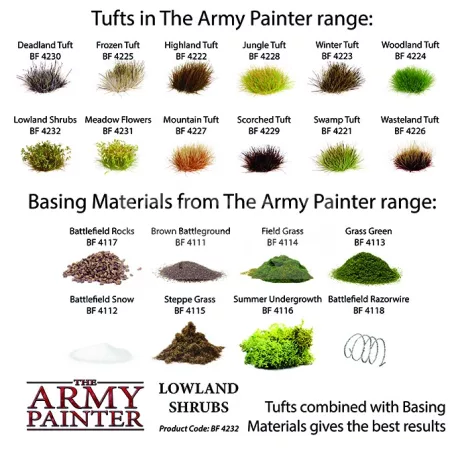 The Army Painter Realisztikus LOWLAND SHRUBS- bokrok diorámához 77 darab BF4232