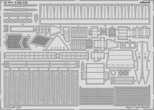 Eduard Accessories F-35A 1/32 TRUMPETER - komplett feljavító csomag (BIG ED)