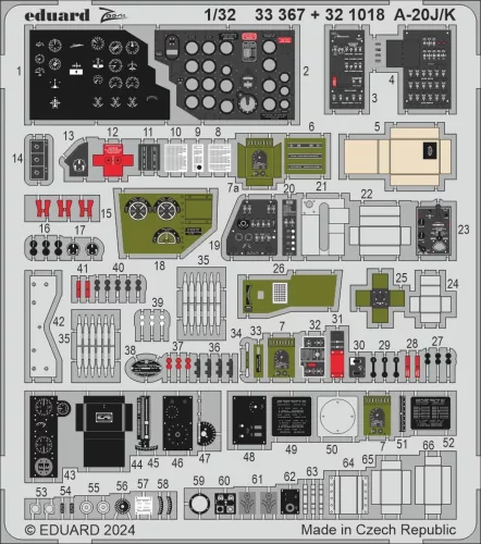 Eduard Accessories A-20J/K - komplett feljavító csomag (BIG ED)