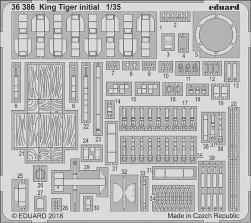 Eduard Accessories King Tiger initial for Takom - komplett feljavító csomag (BIG ED)